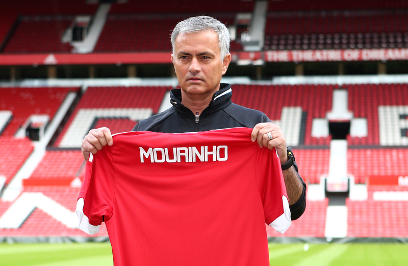 Photo of Mourinho trying to intimidate and/or seduce the world via Getty